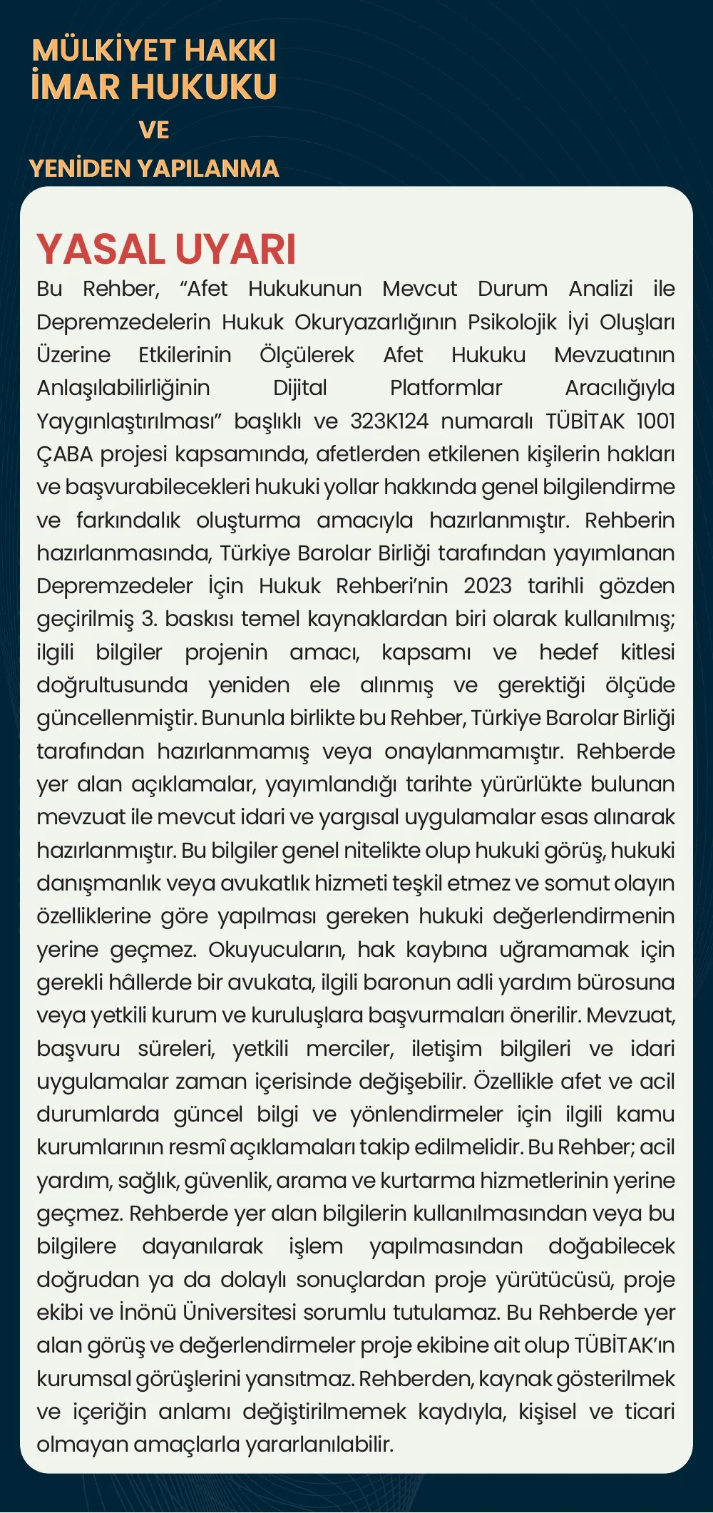 İmar ve Mülkiyet Hukuku broşürü, 8. sayfa