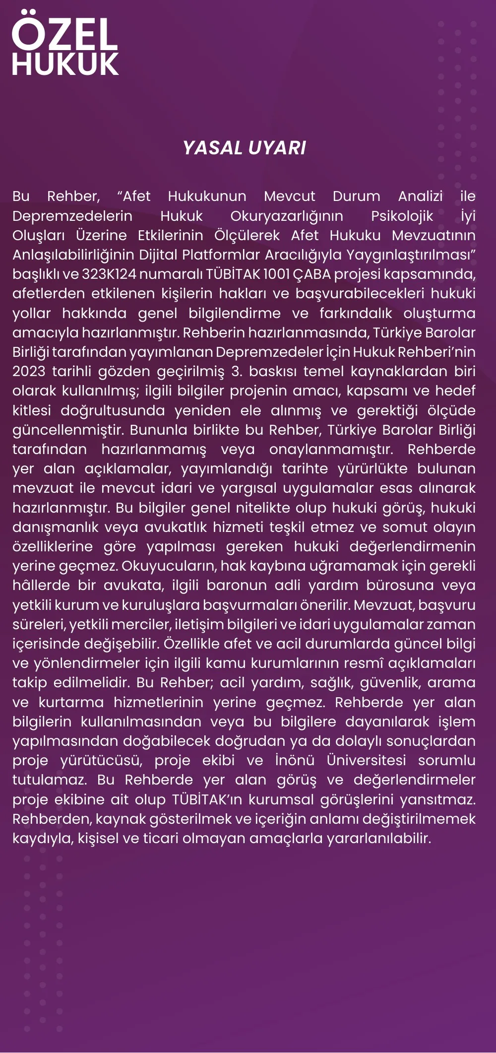 Özel Hukuk broşürü, 23. sayfa